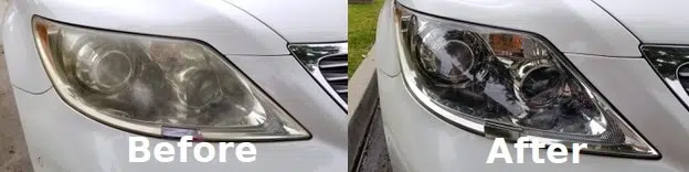 Headlight-restoration services Before-After